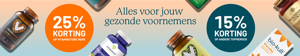 tot 25% - Gezonde voornemens