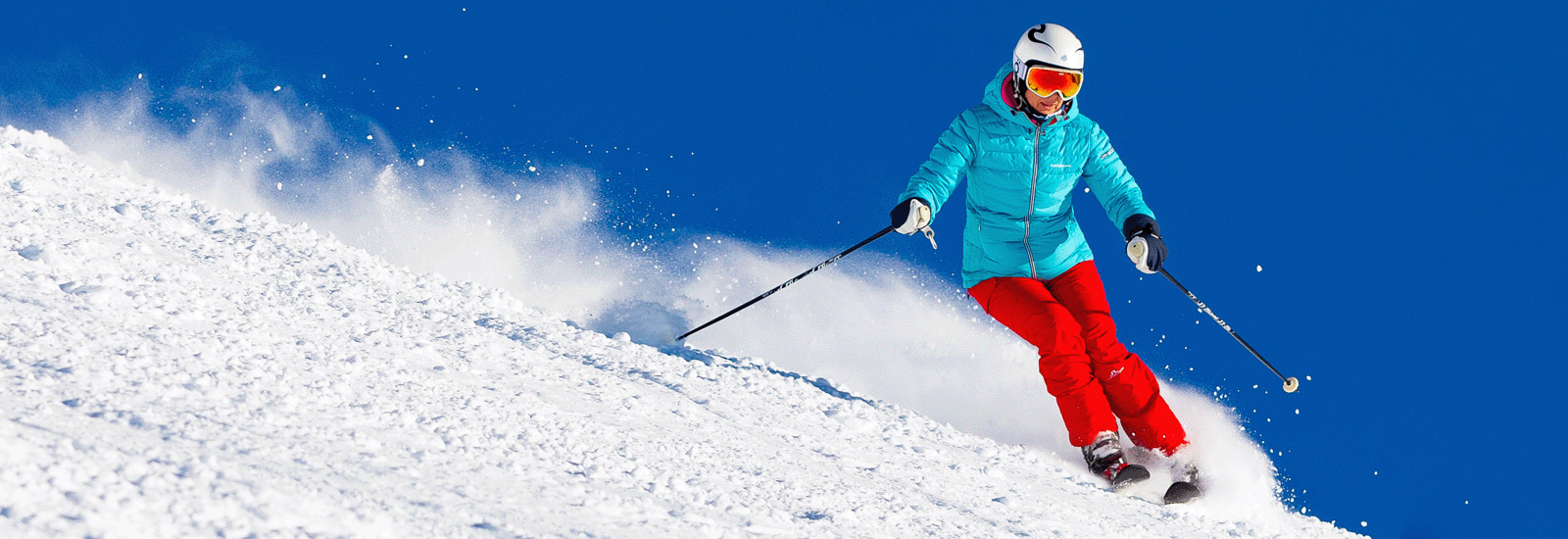 vrouw skiën wintersport 