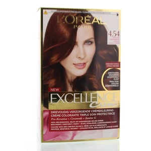 LOreal Excellence 4.54 kastanje middenbruin LOreal Excellence 4.54 kastanje middenbruin afbeelding
