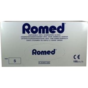 Romed Vinyl handschoen niet steriel gepoederd S Romed Vinyl handschoen niet steriel gepoederd S afbeelding