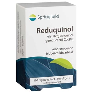 Springfield ReduQuinol 100 mg (ubiquinon, Q10) Springfield ReduQuinol 100 mg (ubiquinon, Q10) afbeelding
