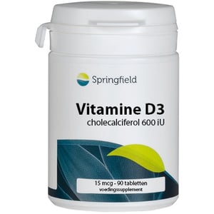 Springfield Vitamine D3 600 IU (15 mcg) afbeelding