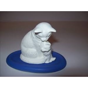 Volatile Poes met kind met onderlegger Volatile Poes met kind met onderlegger afbeelding