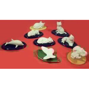 Volatile Poes spinnend met onderlegger Volatile Poes spinnend met onderlegger afbeelding