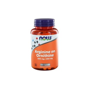 NOW Arginine & Ornithine 500/250 mg afbeelding