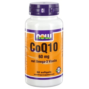 NOW CoQ10 60 mg met Omega-3 Visolie afbeelding