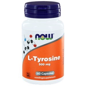 NOW L-Tyrosine 500 mg NOW L-Tyrosine 500 mg afbeelding