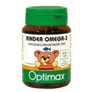 Optimax Kinder Omega-3 DHA+EPA kauwcapsules Optimax Kinder Omega-3 DHA+EPA kauwcapsules afbeelding