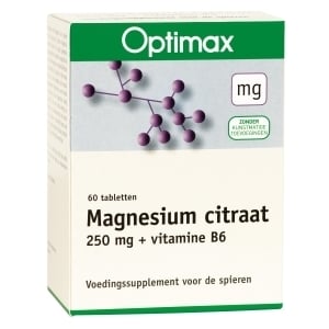 Optimax Magnesium Citraat 250 mg + vitamine B6 afbeelding