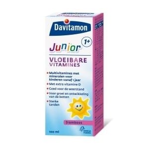 Davitamon Junior 1+ vloeibare vitamines framboos afbeelding