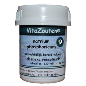 Vitazouten Natrium phosphoricum VitaZout Nr. 09 Vitazouten Natrium phosphoricum VitaZout Nr. 09 afbeelding