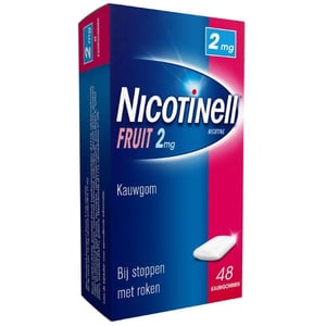 Nicotinell Kauwgom fruit 2 mg afbeelding