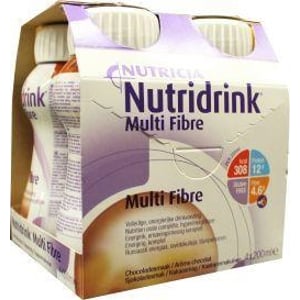 Nutridrink Multi fibre chocolade 200 ml afbeelding