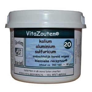 Vitazouten Kalium aluminium sulfuricum VitaZout Nr. 20 Vitazouten Kalium aluminium sulfuricum VitaZout Nr. 20 afbeelding