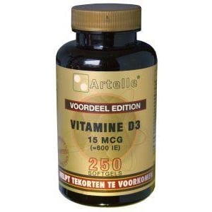 Artelle Vitamine D3 15 mcg afbeelding