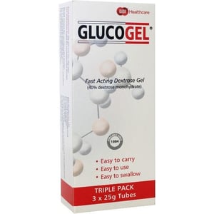 Glucogel Glucogel glucose gel 25 gram Glucogel Glucogel glucose gel 25 gram afbeelding