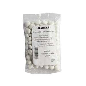 Amarelli Laurierdrop pepermunt wit zakje Amarelli Laurierdrop pepermunt wit zakje afbeelding