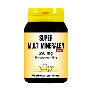 NHP Super multi mineralen 650 mg puur afbeelding