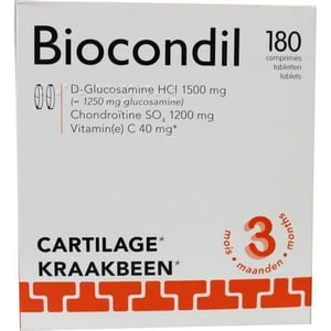 Trenker Biocondil chondroitine/glucosamine vitamine C tabletten Trenker Biocondil chondroitine/glucosamine vitamine C tabletten afbeelding