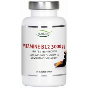 Nutrivian Vitamine B12 methylcobalamine 3 mg afbeelding