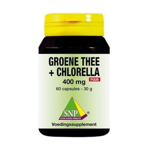 SNP Groene thee chlorella 400 mg puur afbeelding