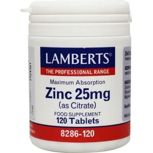Lamberts Zinc 25 mg (Zinkcitraat) Lamberts Zinc 25 mg (Zinkcitraat) afbeelding