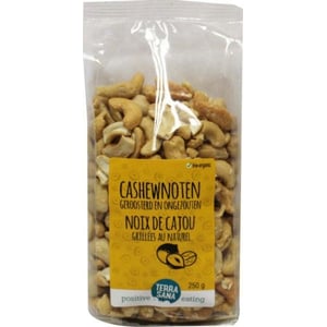 TerraSana Cashewnoten roasted zonder zout TerraSana Cashewnoten roasted zonder zout afbeelding