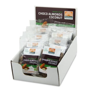 Mattisson Healthstyle Amandelen snack pure chocolade & cocos Mattisson Healthstyle Amandelen snack pure chocolade & cocos afbeelding