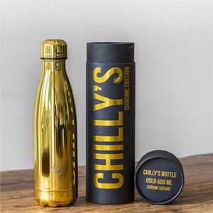 Chillys Bottle Chilly's Bottle Gold 500 ml (Chrome Edition) Chillys Bottle Chilly's Bottle Gold 500 ml (Chrome Edition) afbeelding