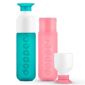 Dopper Dopper fles set SeaGreen - Pink Dopper Dopper fles set SeaGreen - Pink afbeelding