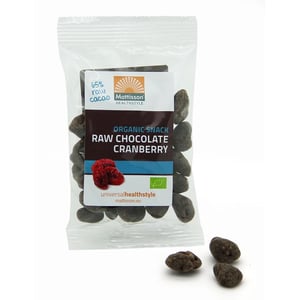 Mattisson Healthstyle Cranberries snack raw chocolate Mattisson Healthstyle Cranberries snack raw chocolate afbeelding