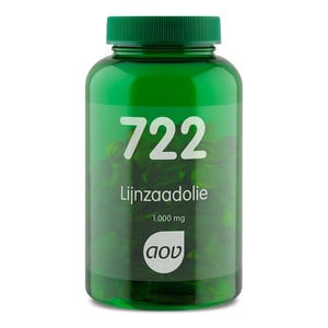 AOV Voedingssupplementen 722 Lijnzaadolie 1000 mg (ALA, omega-3) AOV Voedingssupplementen 722 Lijnzaadolie 1000 mg (ALA, omega-3) afbeelding