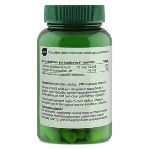 AOV Voedingssupplementen 421 Vitamine D3 & K2 AOV Voedingssupplementen 421 Vitamine D3 & K2 afbeelding