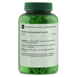 AOV Voedingssupplementen 607 L-lysine 500 mg AOV Voedingssupplementen 607 L-lysine 500 mg afbeelding