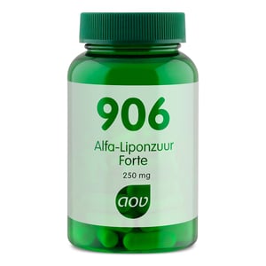 AOV Voedingssupplementen 906 Alfa-liponzuur Forte 250 mg AOV Voedingssupplementen 906 Alfa-liponzuur Forte 250 mg afbeelding