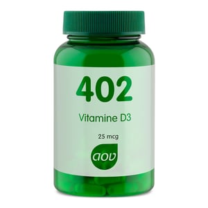 AOV Voedingssupplementen 402 Vitamine D3 25 mcg AOV Voedingssupplementen 402 Vitamine D3 25 mcg afbeelding
