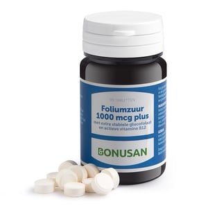 Bonusan Foliumzuur 1000 mcg plus Bonusan Foliumzuur 1000 mcg plus afbeelding