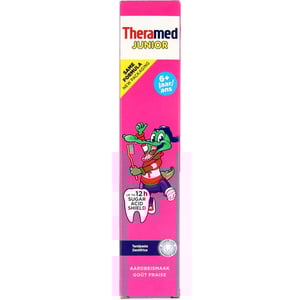 Theramed Tandpasta junior aardbei 3+ afbeelding