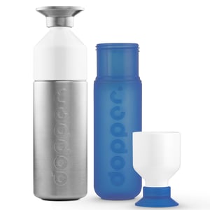 Dopper Dopper fles set Steel - Pacific Dopper Dopper fles set Steel - Pacific afbeelding
