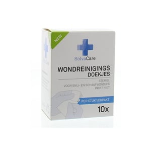 Solvacare Wondreinigingsdoekjes steriel Solvacare Wondreinigingsdoekjes steriel afbeelding