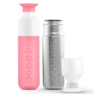 Dopper Dopper fles set Pink - Solid Steel Dopper Dopper fles set Pink - Solid Steel afbeelding