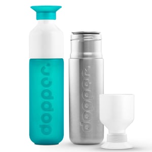 Dopper Dopper fles set Sea - Solid Steel Dopper Dopper fles set Sea - Solid Steel afbeelding