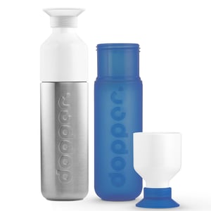 Dopper Dopper fles set Solid Steel - Pacific Dopper Dopper fles set Solid Steel - Pacific afbeelding