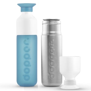 Dopper Dopper fles set Steel - Blue Dopper Dopper fles set Steel - Blue afbeelding