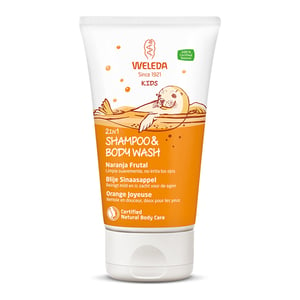 Weleda natuurcosmetica - Kids 2 in 1 shampoo & body wash blije sinaasappel