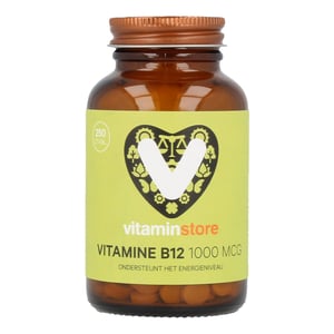 Vitaminstore Vitamine B12 1000 mcg methylcobalamine zuigtabletten afbeelding