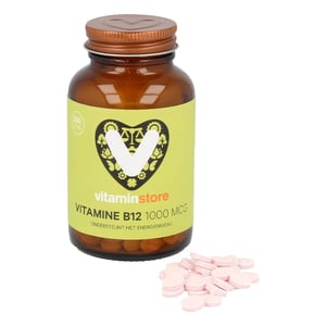 Vitaminstore Vitamine B12 1000 mcg methylcobalamine zuigtabletten afbeelding