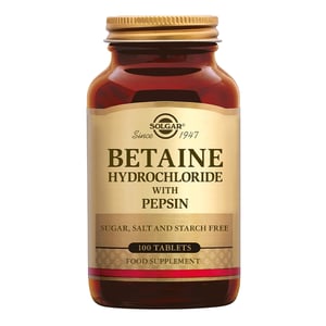 Solgar Vitamins Betaine Hydrochloride with Pepsin afbeelding