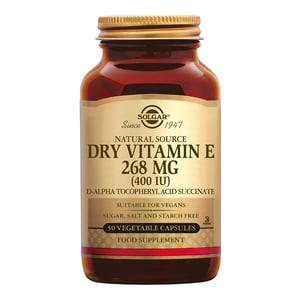 Solgar Vitamins Vitamin E 268 mg/400 IU Dry (vitamine E, geschikt voor vegetariërs) Solgar Vitamins Vitamin E 268 mg/400 IU Dry (vitamine E, geschikt voor vegetariërs) afbeelding