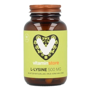 Vitaminstore L-lysine 500 mg Vitaminstore L-lysine 500 mg afbeelding